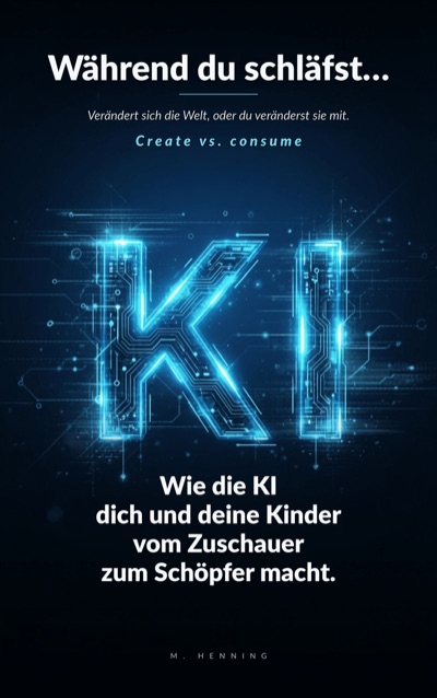 Cover des KI-Buchs für Erwachsene und Familien Während du schläfst