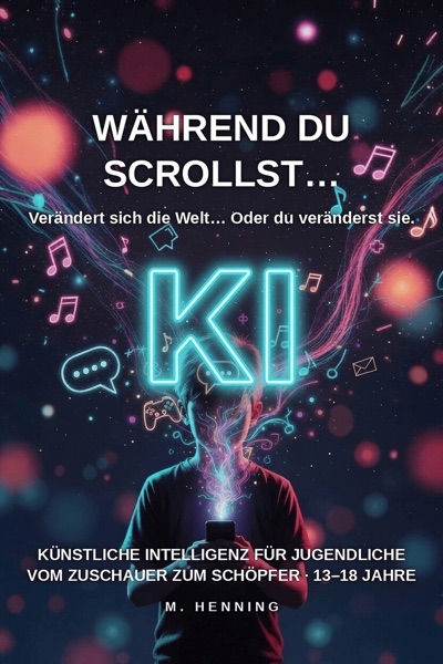 Cover des KI-Buchs für Jugendliche Während du scrollst