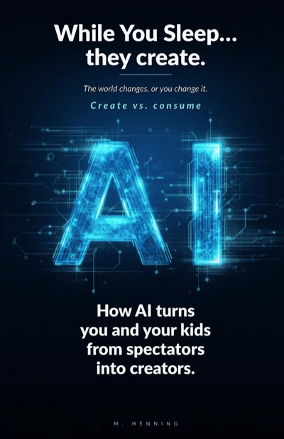 Cover of the AI book for adults and families While You Sleep